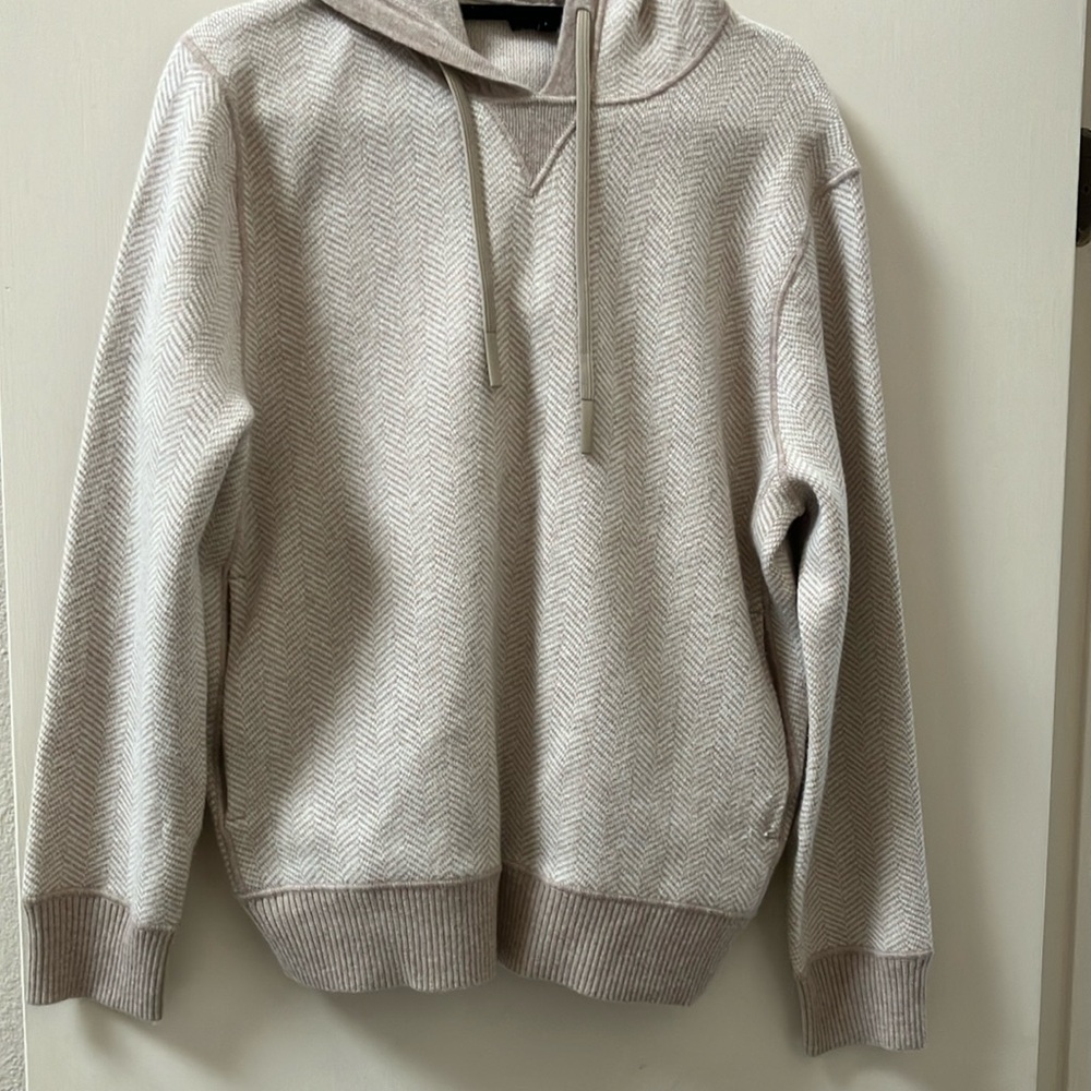 Theory wool cashmere hoodie. Herringbone. Brand new. Beautiful